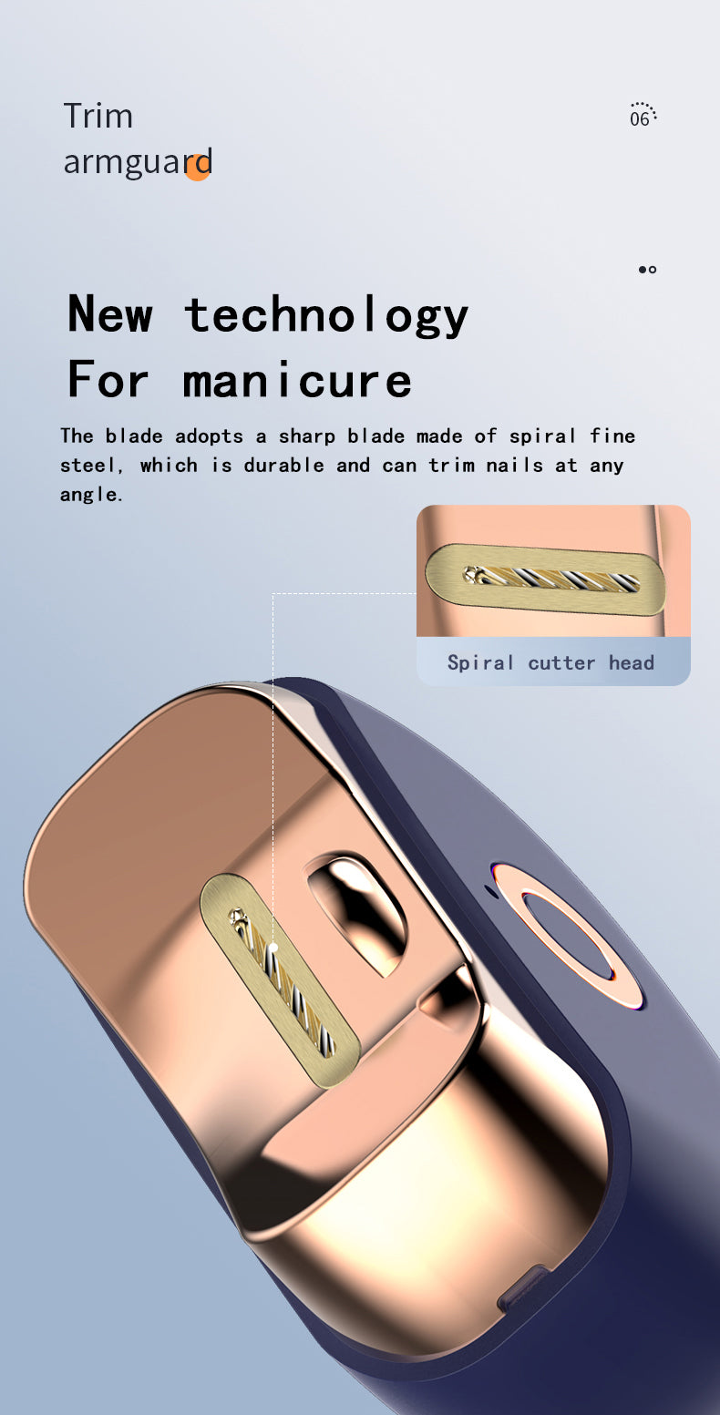 Electric Automatic Nail Clippers USB Rechargeable