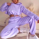 2 Piece Hip Long Sleeve Hoodie