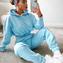2 Piece Hip Long Sleeve Hoodie