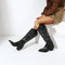 Chunky Heel Spider Print Knee High Boots
