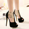 Ankle T-strap Platform Peep Toe Pumps - Party & Dress Heels