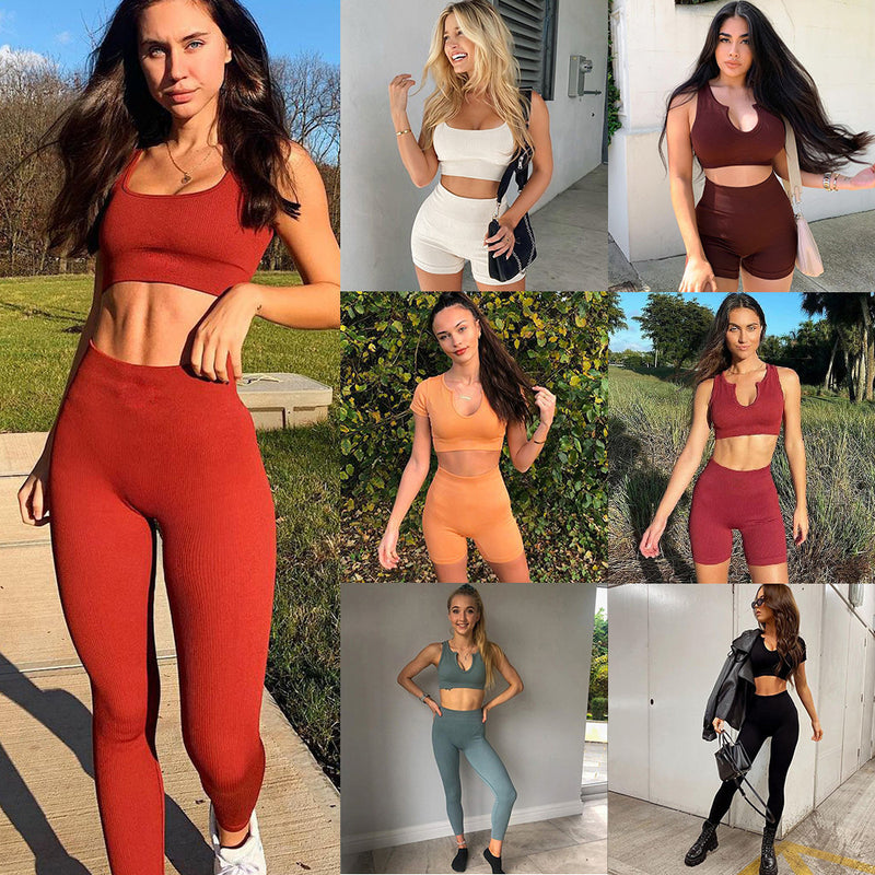 U Square Collar Yoga Suit