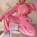 2 Piece Hip Long Sleeve Hoodie