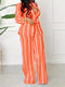 Striped Print Two-piece Set