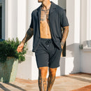 Two Piece Lapel Beach Outfit