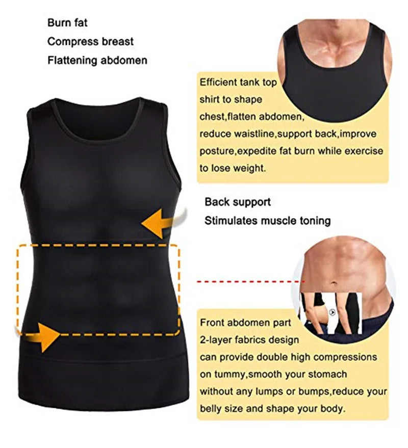 Men's Slimming Compression Vest | Tummy Control Undershirt