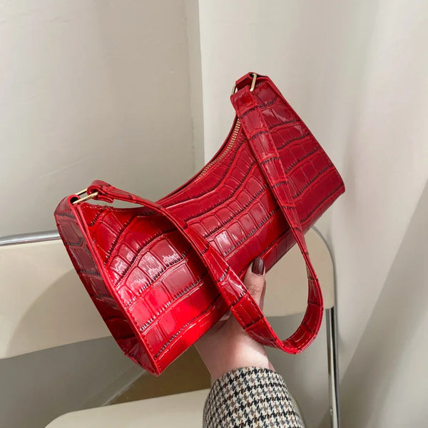 Alligator Pattern Armpit Handbag