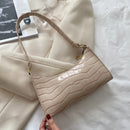 Alligator Pattern Armpit Handbag