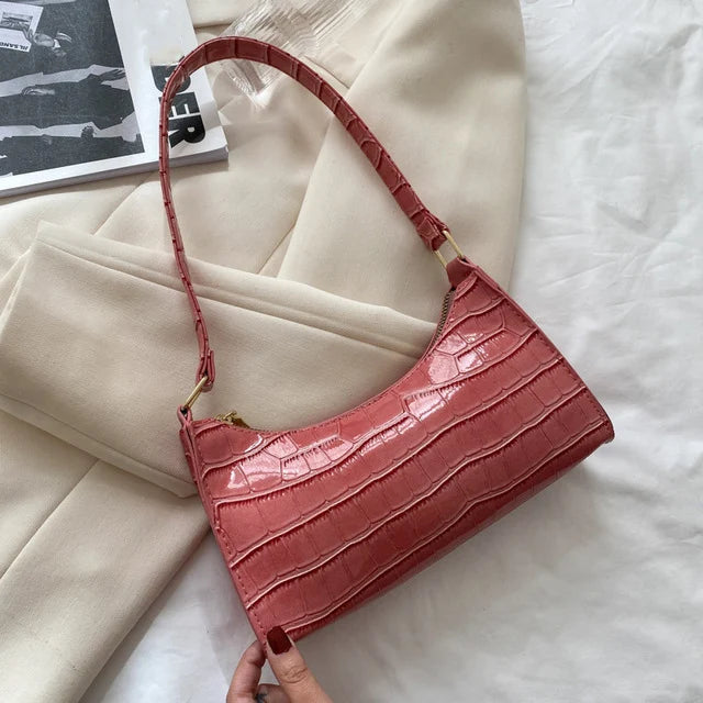 Alligator Pattern Armpit Handbag