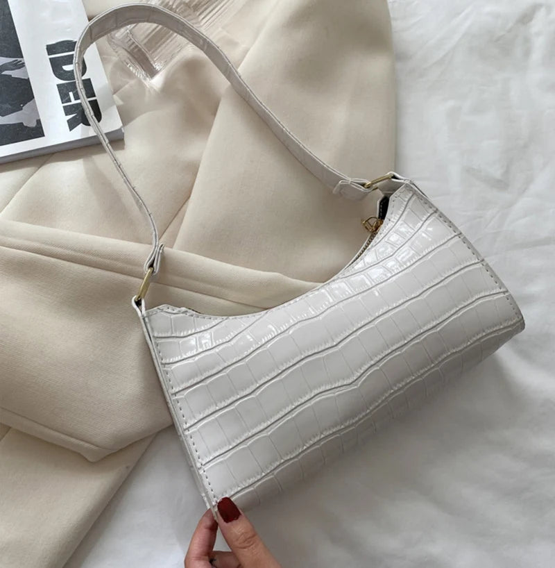 Alligator Pattern Armpit Handbag