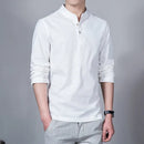 Stand Collar Long-sleeved Slim Base Shirt