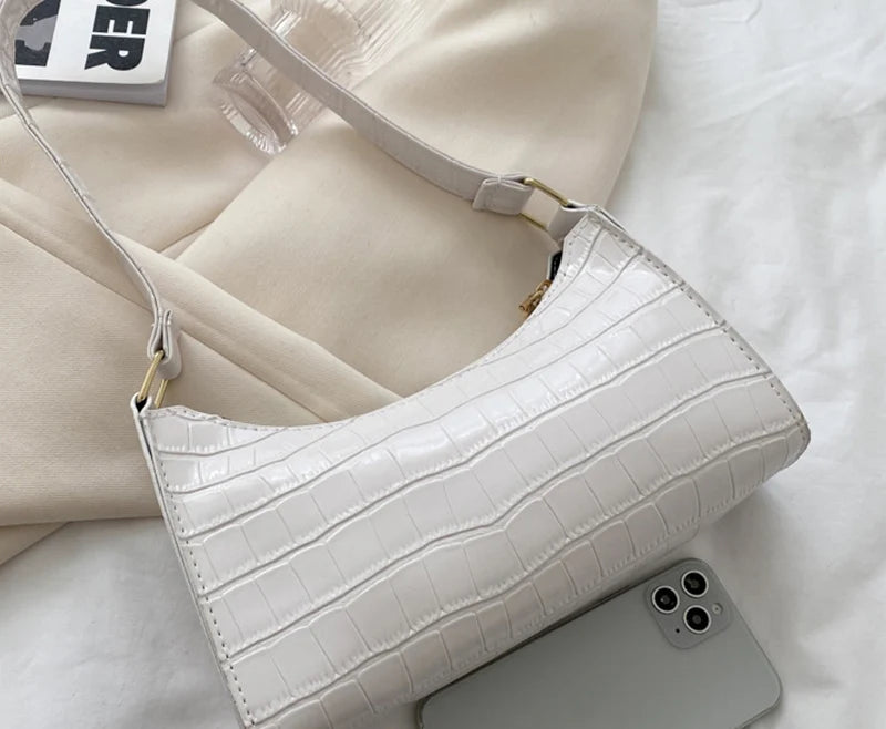 Alligator Pattern Armpit Handbag
