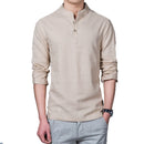 Stand Collar Long-sleeved Slim Base Shirt