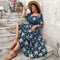 Square Neck Short Sleeved Casual Dress