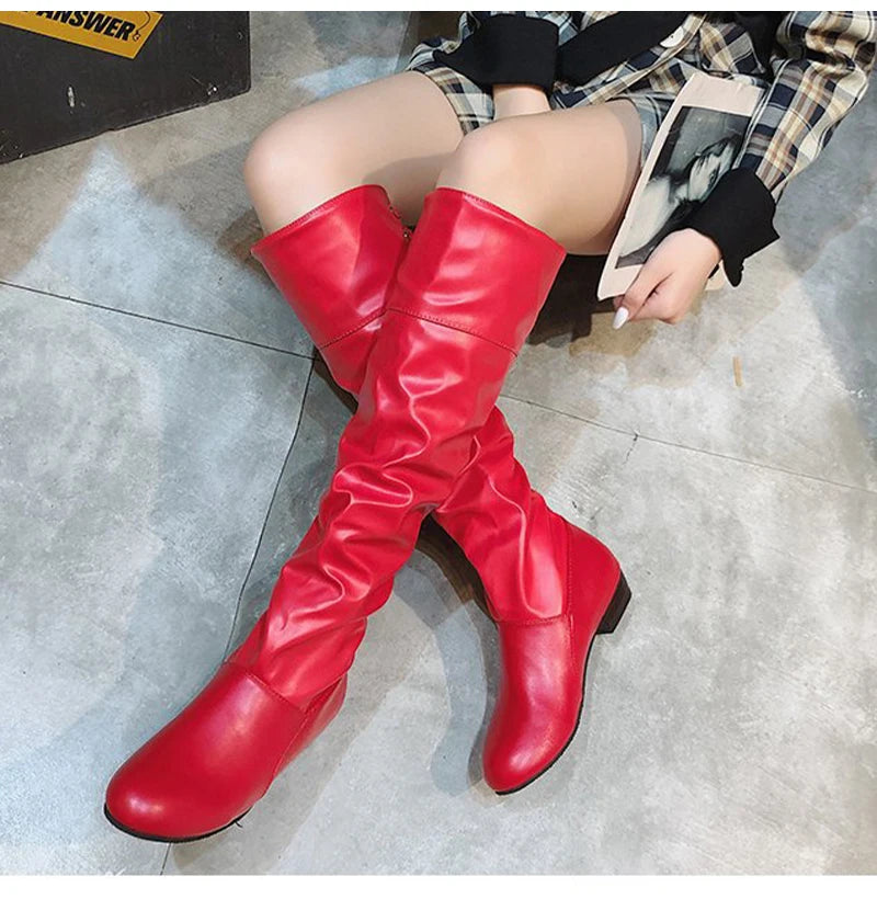 Knee High Leather Boots
