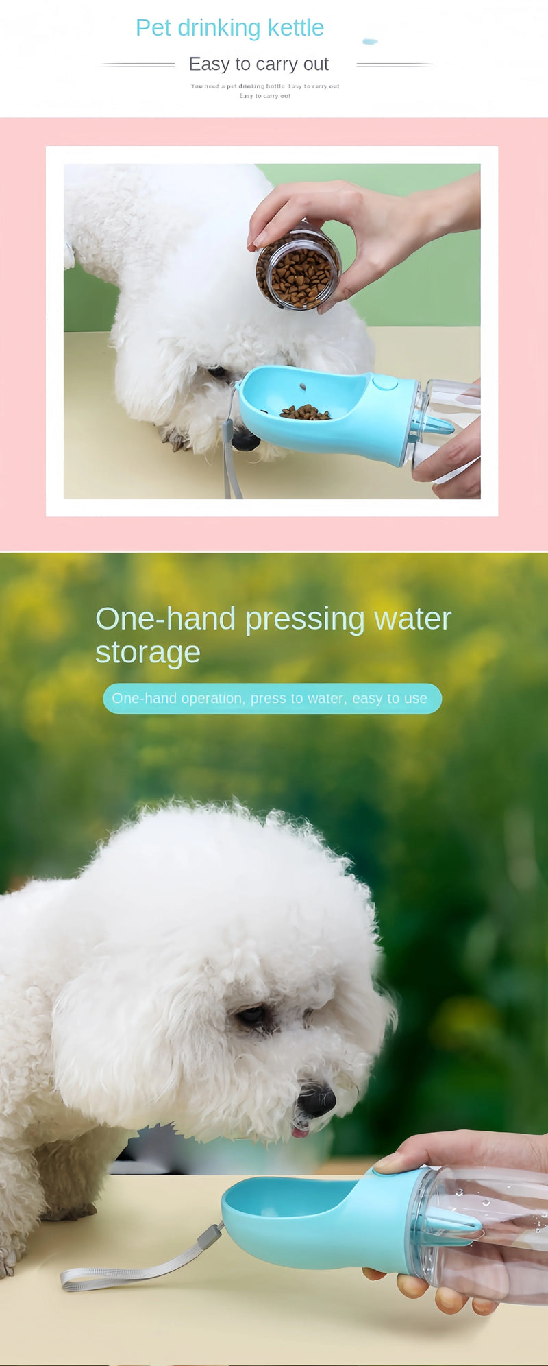 Pets Water Bottle Portable Food