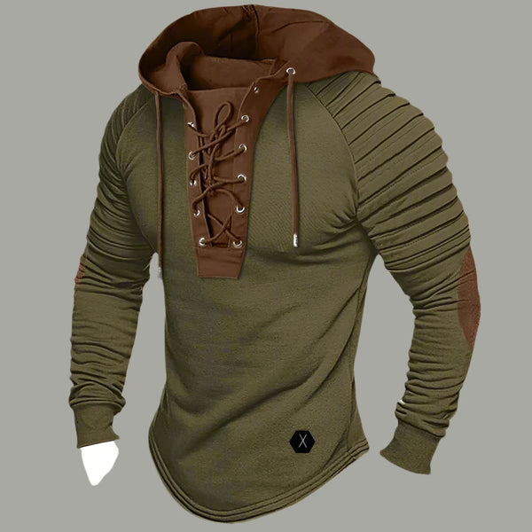 New Style Men's Street Top/ Pleated Hood