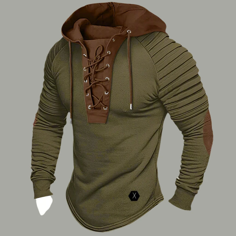 New Style Men's Street Top/ Pleated Hood