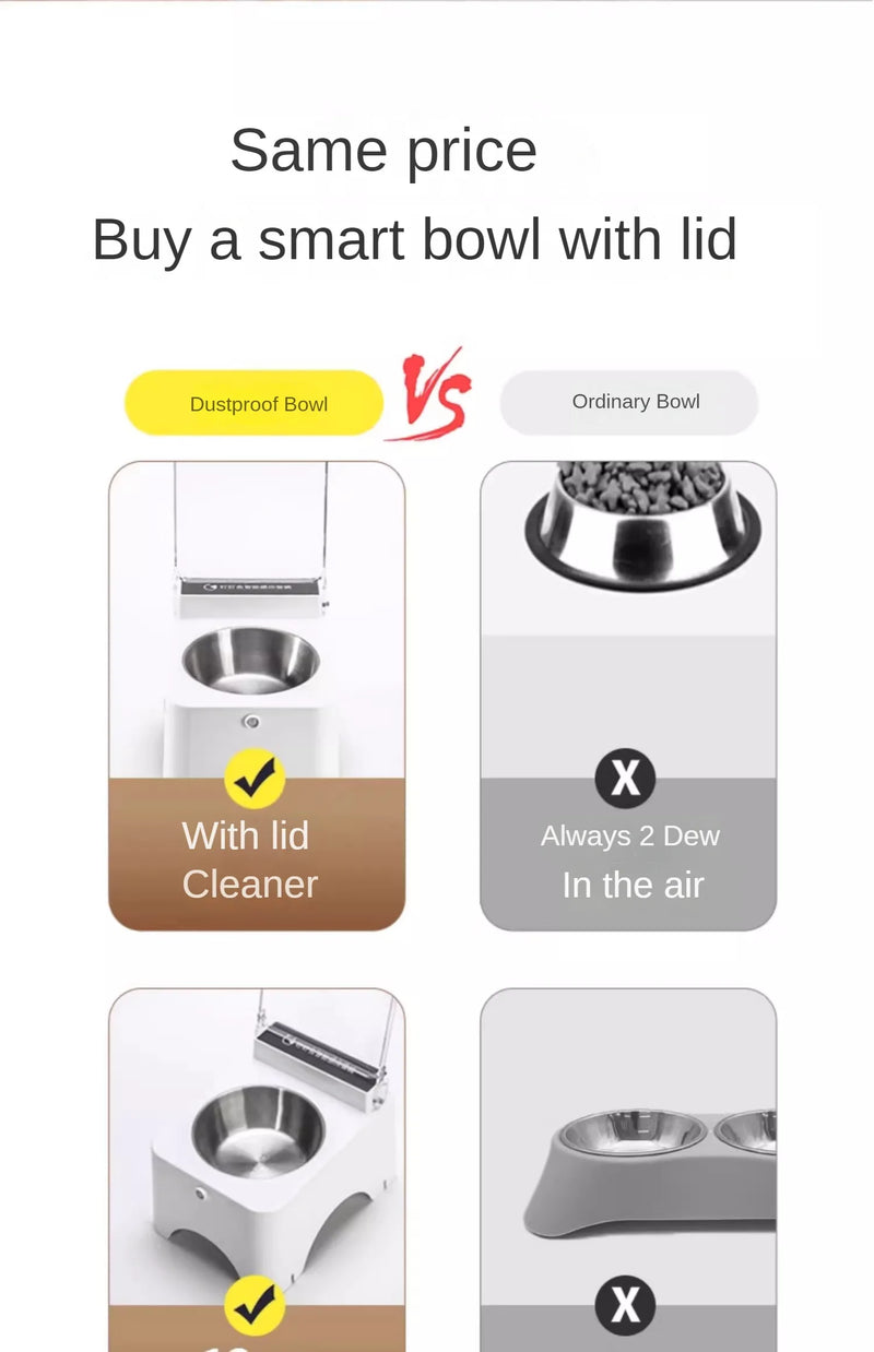 Food Feeder Infrared Sensor Auto Opening Cover