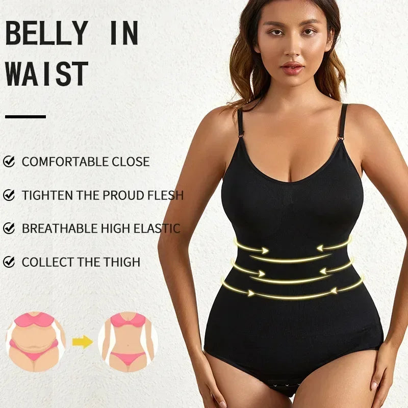 Seamless Tummy Control Body Shaper Bodysuit for Women