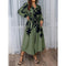 Elegant Plus Size  Summer Dress  Flower Print