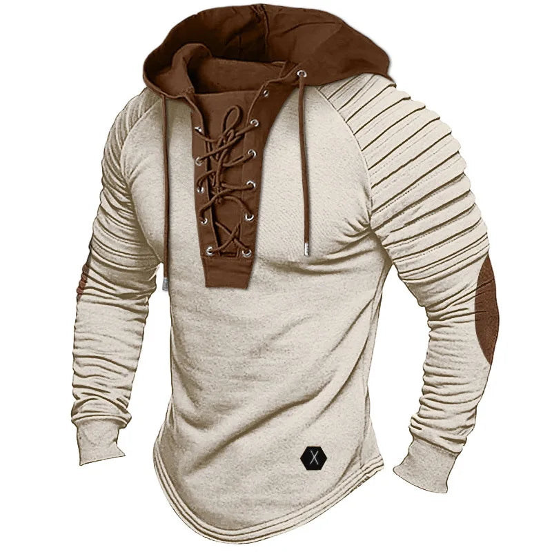 New Style Men's Street Top/ Pleated Hood