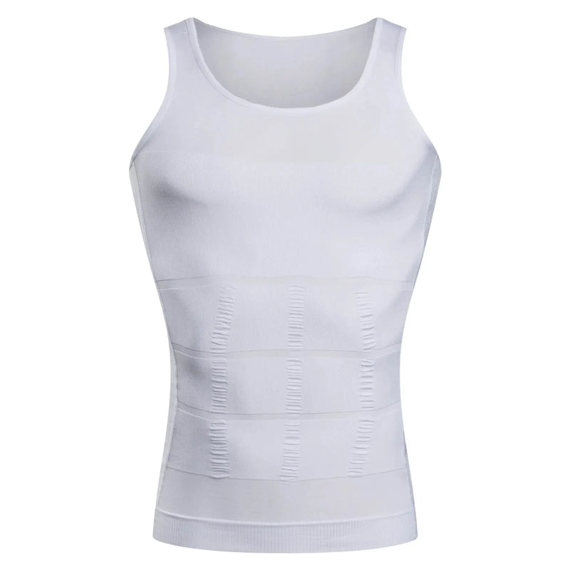YBFDO Men Body Shaper Slimming Compression Vest Undershirt Seamless Waist Trainer Tank Top Belly Control Weight Loss Shapewear