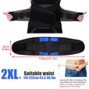 Tcare Adjustable Neoprene Double Pull Lumbar Support Lower Brace Pain Relief Waist Band S-6XL Plus Size, Unisex Back Belt Lumbar
