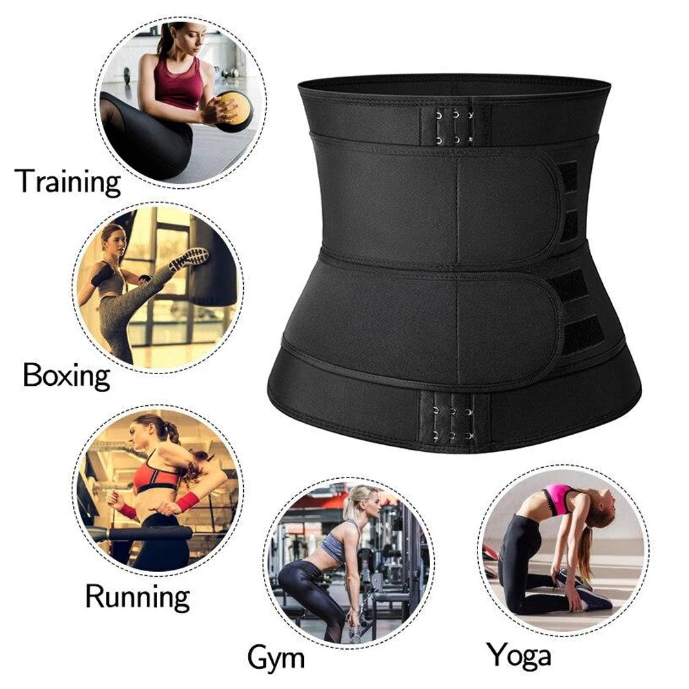 Neoprene Waist Trainer Corset | Sweat Trimmer & Back Support Belt
