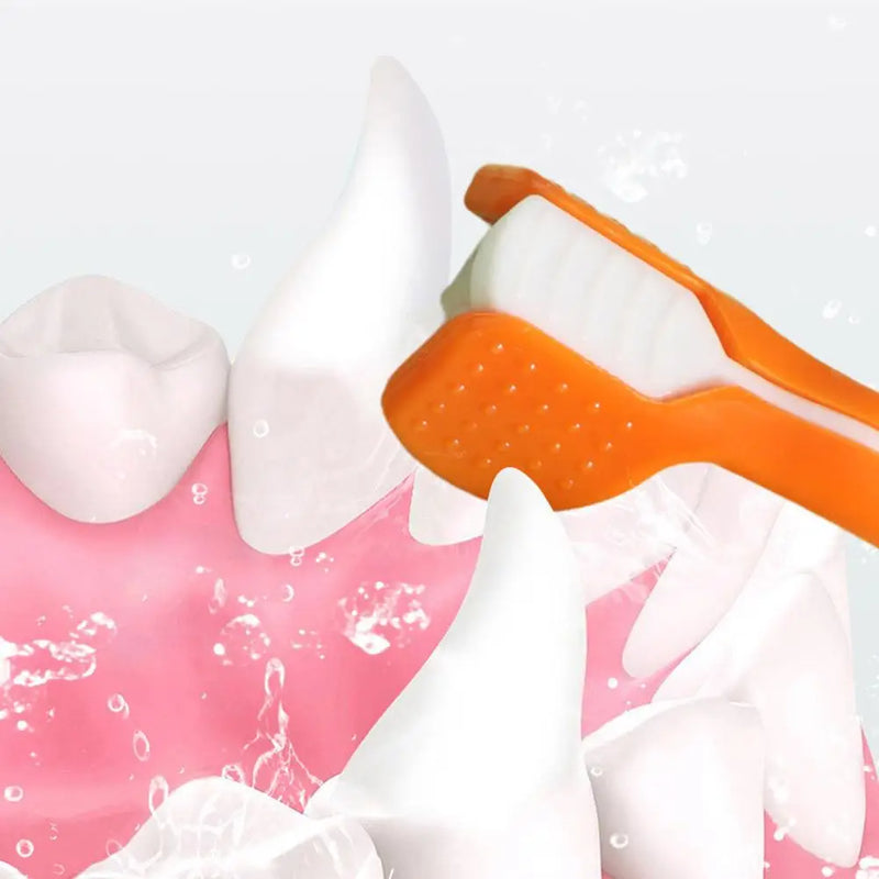 Three-Head Pet Toothbrush For Dogs And Cats