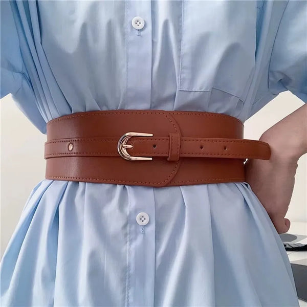 High Quality Adjustable Pu Leather Long Waistband