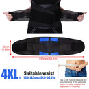 Tcare Adjustable Neoprene Double Pull Lumbar Support Lower Brace Pain Relief Waist Band S-6XL Plus Size, Unisex Back Belt Lumbar