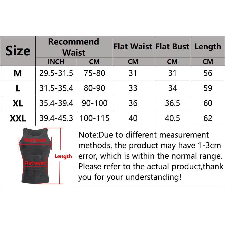 Men's Compression Slimming Vest | Waist Trainer Tank Top