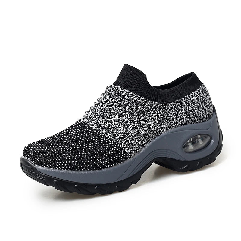 Breathable Walking Mesh Platform Shoes
