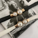 Elegant Double Pearls Buckle