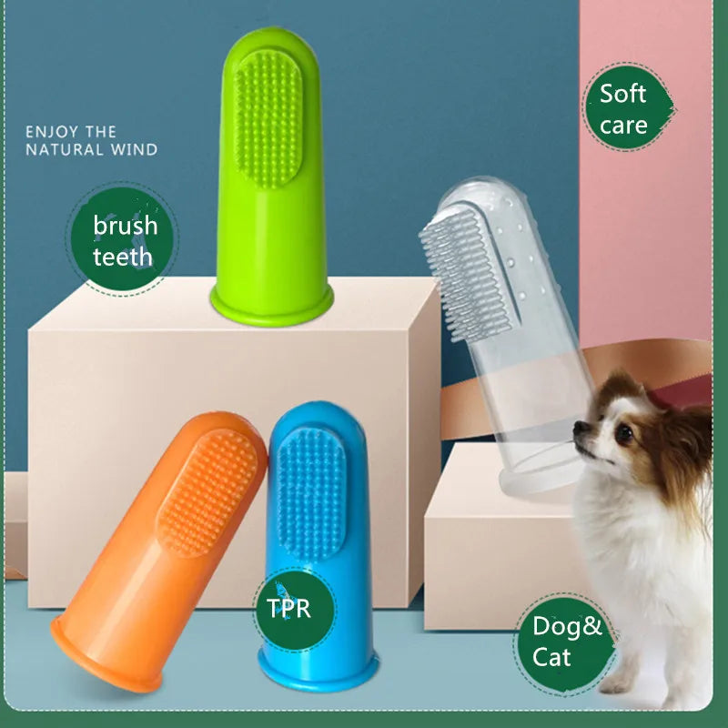 Silicone Finger Cots Toothbrush Cats & Dogs