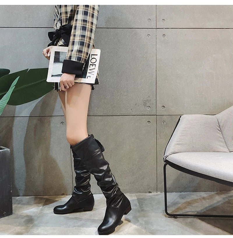 Knee High Leather Boots