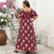 Square Neck Short Sleeved Casual Dress