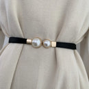 Elegant Double Pearls Buckle