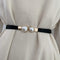 Elegant Double Pearls Buckle
