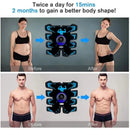 USB Rechargable  Muscle Massager ABS Arm 3 IN 1 Trainer Pad Wireless Smart Fitness Abdominal Training Electric Body