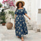 Square Neck Short Sleeved Casual Dress