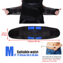 Tcare Adjustable Neoprene Double Pull Lumbar Support Lower Brace Pain Relief Waist Band S-6XL Plus Size, Unisex Back Belt Lumbar