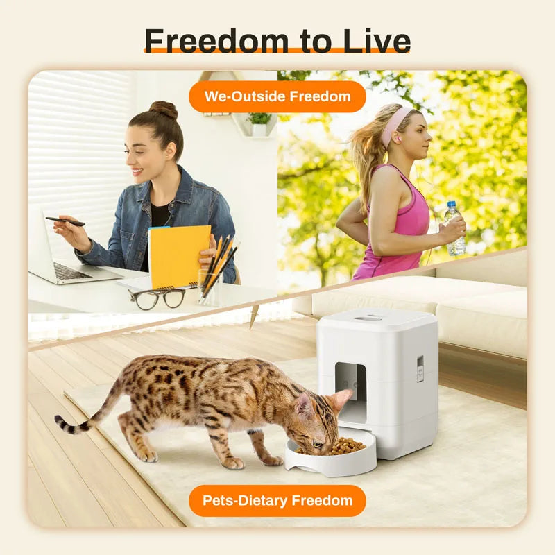 Wifi App-Controlled Dry Food Dispenser for Cats & Dogs