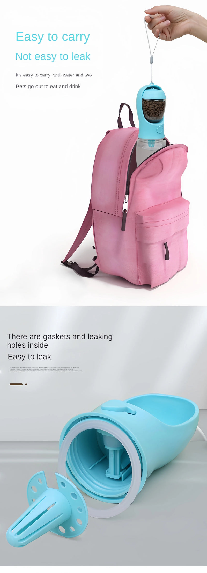 Pets Water Bottle Portable Food