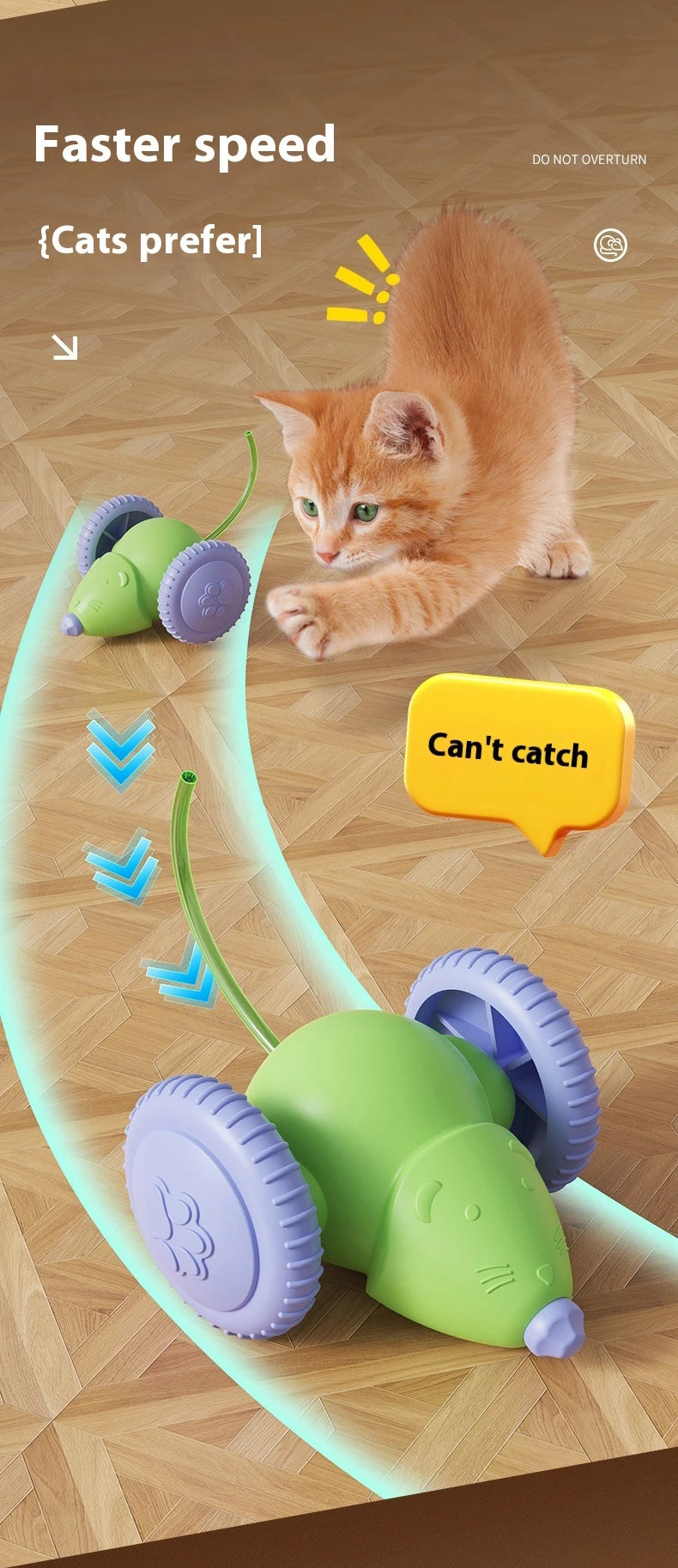 Interactive Cat Toy Rechargeable Automatic Teaser