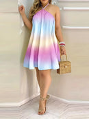 Sleeveless Backless Short Mini Dress