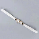 Elegant Double Pearls Buckle