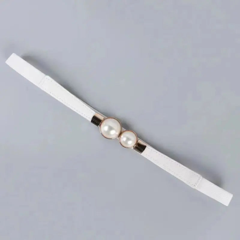 Elegant Double Pearls Buckle