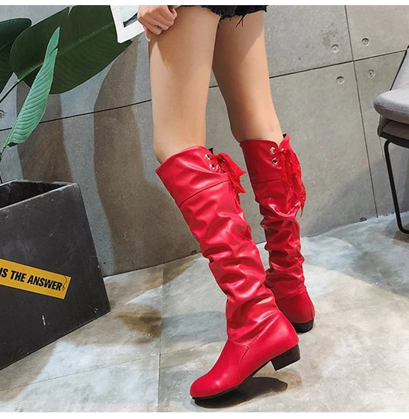 Knee High Leather Boots